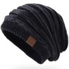 Andeor Men's Winter Knit Hat, Cold Protection, Fluffy Fleece Lining,