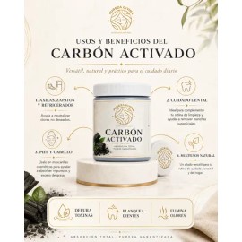 Carbón Activado Natural Pureza Divina 40g Dientes Blancos