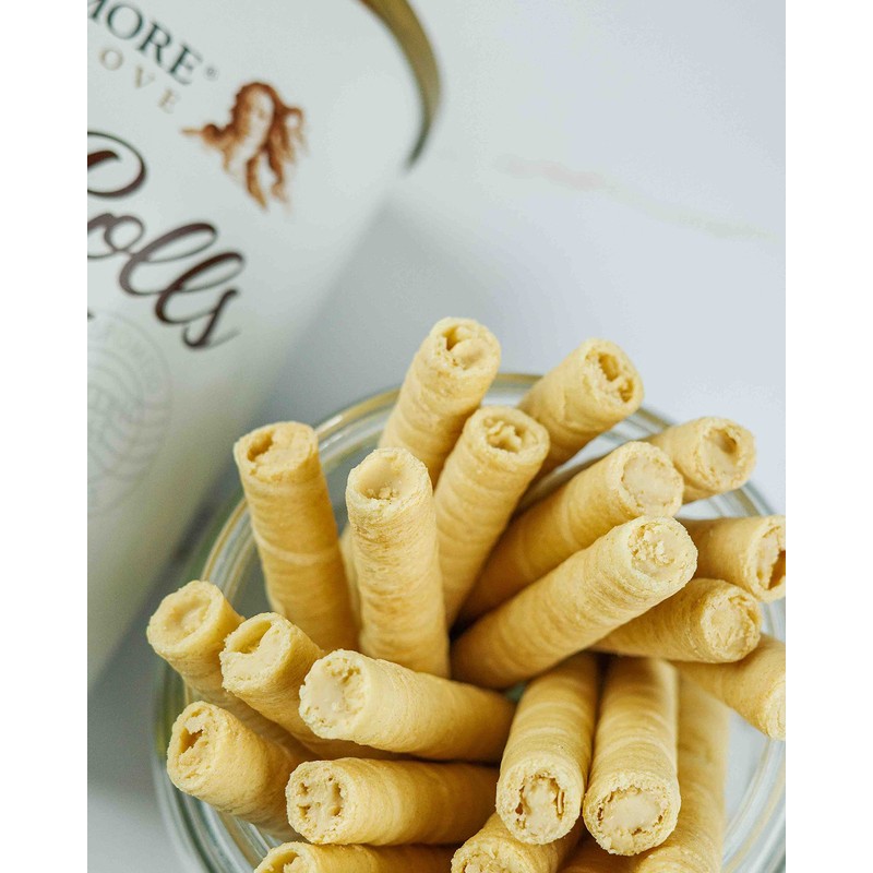 Cucina & Amore Crème-Filled Wafer Rolls, European Artisan Style, Made
