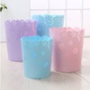 Scakbyer Wastebasket, Hollow Flower Shape Plastic Lidless Wastepaper Baskets Trash