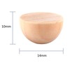 60Pcs Split Wood Balls Unfinished Natural Half Wooden Balls,15mm Unfinished