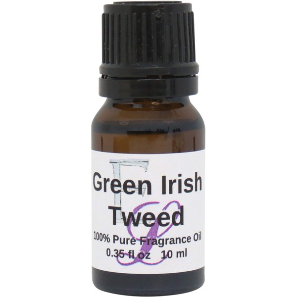 Green Irish Tweed Fragrance Oil by Eclectic Lady, 10 ml Premium, Long Lasting Diffuser Oils, Aromatherapy