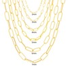 Nuragold 14K Real Yellow Gold Paperclip Chain Elongated Cable Link