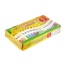 Crayola Classroom Set Broad Line Markers, 10 Each of 8 Classic Colors, Bulk Markers