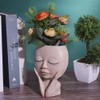 PovKeever Resin Planters Indoor Outdoor Succulent Planter Small Flower Pot