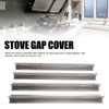 4Pcs Stove Gap Cover Stainless Steel Heat Resistant Easy Clean