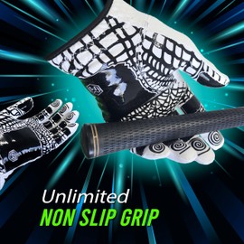 MONKEY GRIP Golf Glove Premium Synthetic Silicon Non silp Power Gip Slice Killer No Twist, Left Hand (Man-Medium)