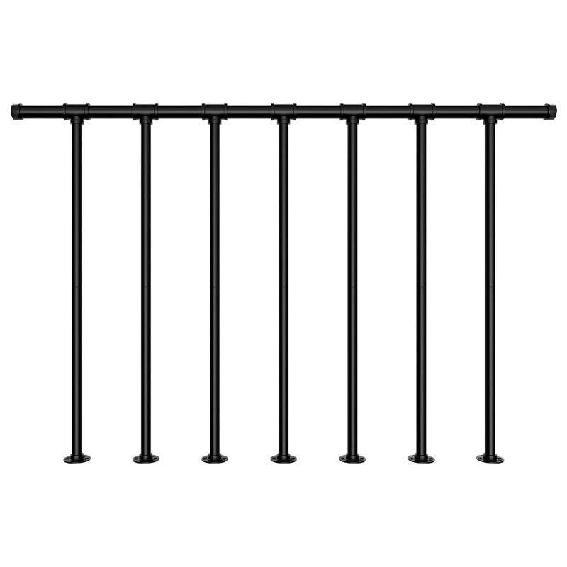 Deck Railings Metal Porch Railing Guard Rail Kit with Balusters