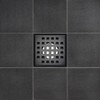 SereneDrains 304 Stainless Steel 4 Inch Square Matte Black Shower