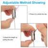 PATIKIL Cord Grip Connector 5 Set Adjustable Steel Wire Rope