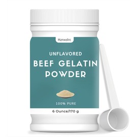 6 oz Beef Gelatin Powder Unflavored, Natural Thickener, Rich in Collagen, Used in Jellies, Puddings, Candies, Dairy Products, Jams and Other Foods