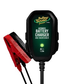 Battery Tender Junior 8V, 1.25 AMP Car Battery Charger and Maintainer: Fully Automatic 8V Automotive Battery Charger for Cars, Motorcycles, ATVs - 022-0197