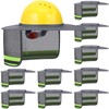 10 Pack Hard Hat Sun Shade Full Brim Neck Cover,
