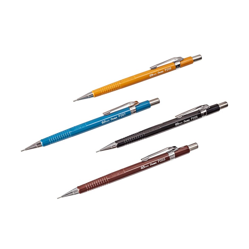 Pentel P200 Series Mechanical Pencil 0.9mm Yellow Barrel + Super