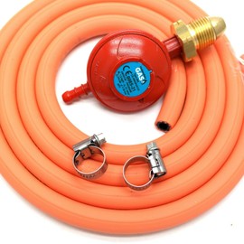 HG Propane Regulator 1m Hose Kit Fits Calor Gas & Flogas screw in red cylinders