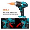 PwrTools Pistola De Calor Inalámbrica Temperatura Regulable 3boquilla