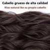 2 Piezas Extension de Cabello, 45CM Hair Extensions(Marrón Claro)