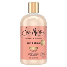 SheaMoisture Curl and Shine Coconut Shampoo Coconut & Hibiscus for Curly Hair Paraben Free Shampoo 13 oz