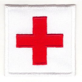 " Red Cross " Iron On Patch