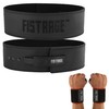FISTRAGE Lever Buckle Weight Lifting Leather Black Belt Gym Back
