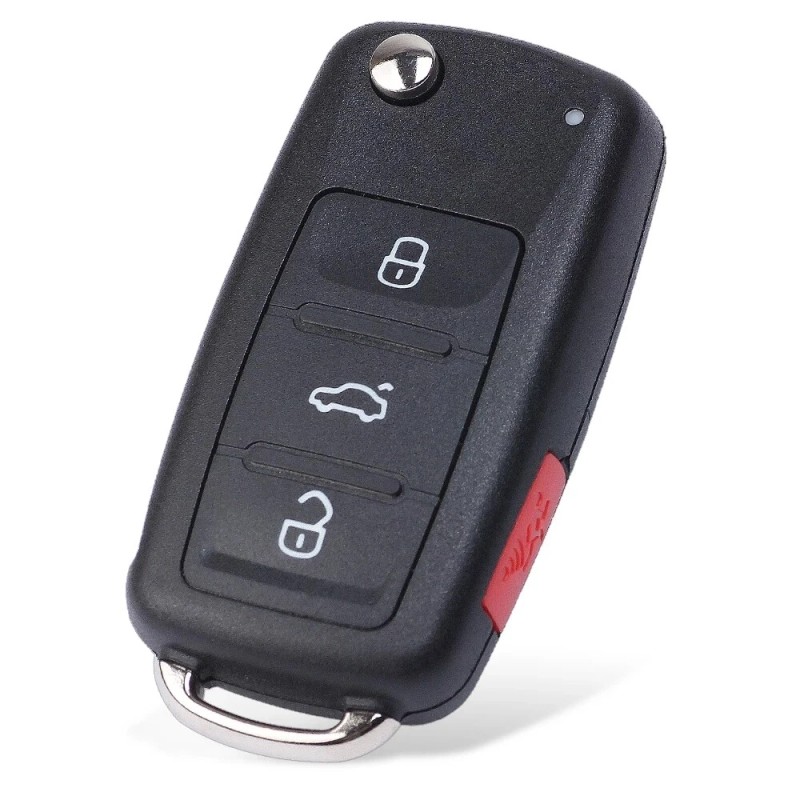 KEYECU for 2011-2016 Volkswagen 4-Button PROXIMITY Flip Smart Key KEYLESS