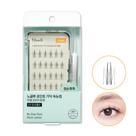 Philimili Choose 1 of 4 types of Filimili no-glue point strand eyelashes (+ exclusive tweezer) / 필리밀리 노글루 포인트 가닥 속눈썹 4종 택1(+전용 트위저)