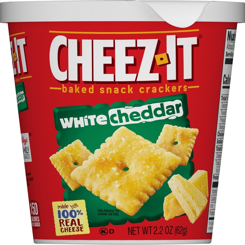 Cheez-It Baked Snack Cheese Crackers in a Cup, White Cheddar,