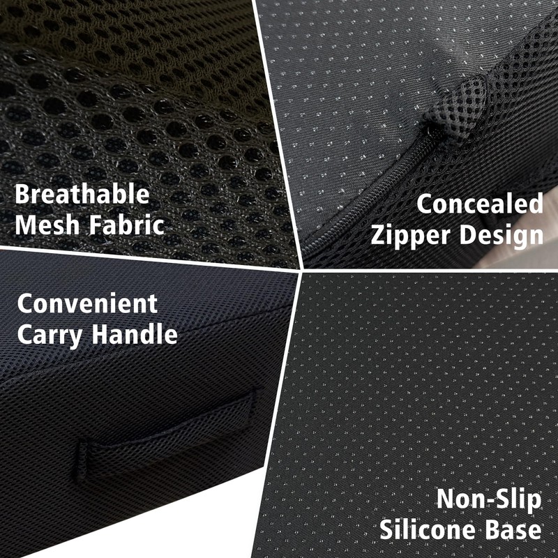 Office Chair Booster Cushion — 6-Inch Extra-Thick Height Increase Seat