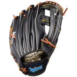 Kaiser KW-323 Dragonfly Gloves, Black, 12 Inches, Baseball, Catchball, Practice, General Use, Soft Leisure and Family Sports