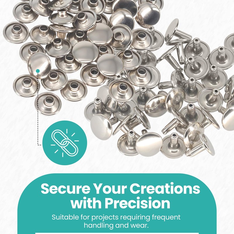 Trimming Shop Double Cap Rivets Leather Rivets Tubular Metal Studs