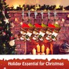 KAHEIGN 5Pcs Christmas Stocking Holders, 5 Styles Snowflake Reindeer Snowman
