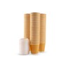FOOGO Green 25x 10oz Disposable Paper Coffee Cups with Lids,