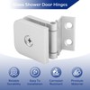 Glass Shower Door Hinge, Aluminum Silver Door Mount Hinge Fits