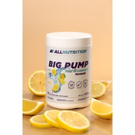 ALLNUTRITION Big Pump Pre Workout Performance Boost Nahrungsergänzungsmittel - L-Citrullin, L-Arginin, Taurin, Beta Alanin Mix - keine Stimulanzien - Instant Pulver 420g - Lemon