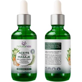 Naturalness Bálsamo Corporal para Masaje Terapéutico Piernas Cansadas 30 ml – Mentol y Alcanfor con aceite esencial de Romero, Sensación de Bienestar Muscular, Circulación, Hinchazón y Pesadez
