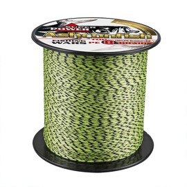 Ashconfish Braided Fishing Line 8 Strands Super Strong Fishing Wire 100m 6lb Abrasion Resistant Braided Lines Incredible Superline Zero Stretch Super Fine Diameter Black and Yellow