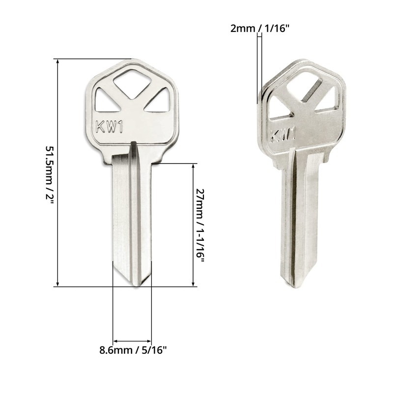 QWORK Blank Key Blanks, Pack of 100 Copper Structures Key