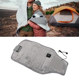 Rapid Heating USB Powered Waist Wrap, Temperature Heating Pad, Multifunctional Design for Waist Neck Knee with Portable Travel Box (Light Gray)