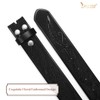 JASGOOD Western Leather Belt Strap for Men without Buckle Floral