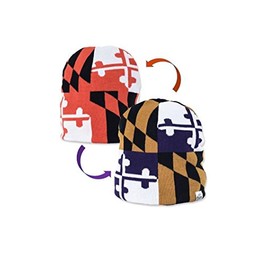 Maryland Reversible Flag Knit Hat Beanie (One Size fits Most)