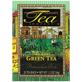 Certified Organic Green Tea, All Natural, 20 Teabags, Blended and Packed in Hawaii The unit count is: 20 The count type is: Count