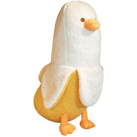 Annco Cute Banana Duck Plush Soft Toys, Stuffed Animals Duck, Soft Long Body Hugging Pillow Gifts, Cozy Duck Plushie Stuffed Animal for Girls and Boys