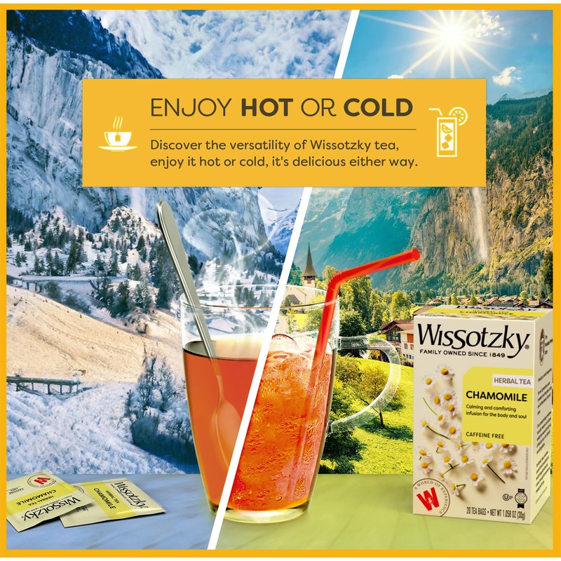Wissotzky Chamomile Herbal Tea, 60 Tea Bags (3 Pack) |