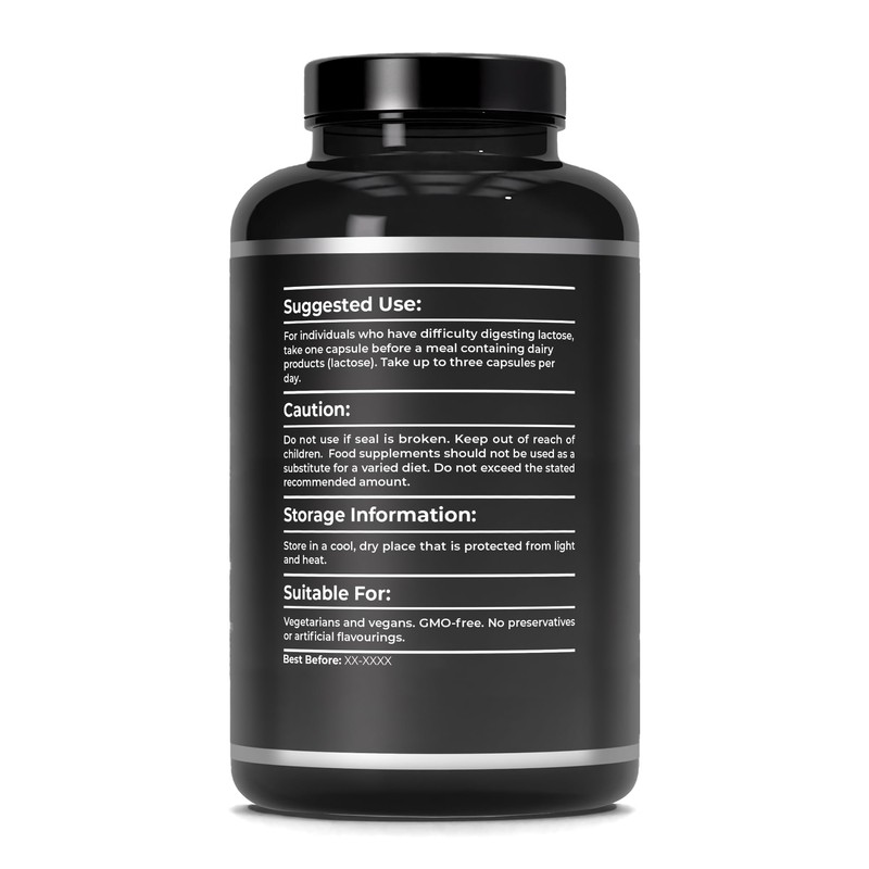 LACTASE Enzyme (High Strength) | 180 Servings | 9600FCC/ Capsule