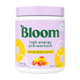 Bloom Nutrition- Polvo Pre Entrenamiento de Alta Energía, Amino Energía con Beta Alanina, Ginseng y L Tirosina, Caff Natural                          
