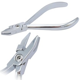 MuskalMed Dental L-Key Aderer Plier Orthodontic Clasps Three Prong 3 Jaws Wire Bending Arch-Wire Adjustment Loops Contouring Pliers