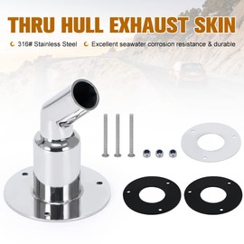 PTNHZ 24mm/0.94" 316 Stainless Steel Thru Hull Exhaust Skin Part of Air Diesel Heater For Diesel Parking heaters For Boat Marine Car Truck (Angled)
