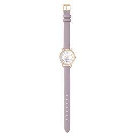 Fieldwork Field work Sanrio Characters Watch Watch Heart Hand Watch G Casual Watch Leather Watch SNR001, purple (chrome), Casual