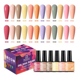Gel Para Esmalte De Uñas Semipermanentes Beaucat (12 Kit De)