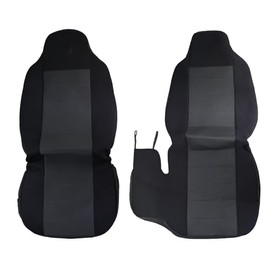 Kohnk Front Car Seat Covers for 2004-2012 Ford Ranger, Front High Back 60/40 Split Bench Seat Covers with Molded Headrests for Ford Ranger 2004 2005 2006 2007 2008 2009 2010 2011 2012 Dark Grey
